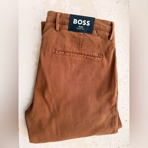 BOSS Slim Fit Men’s Pants in Rust Brown(brand new)